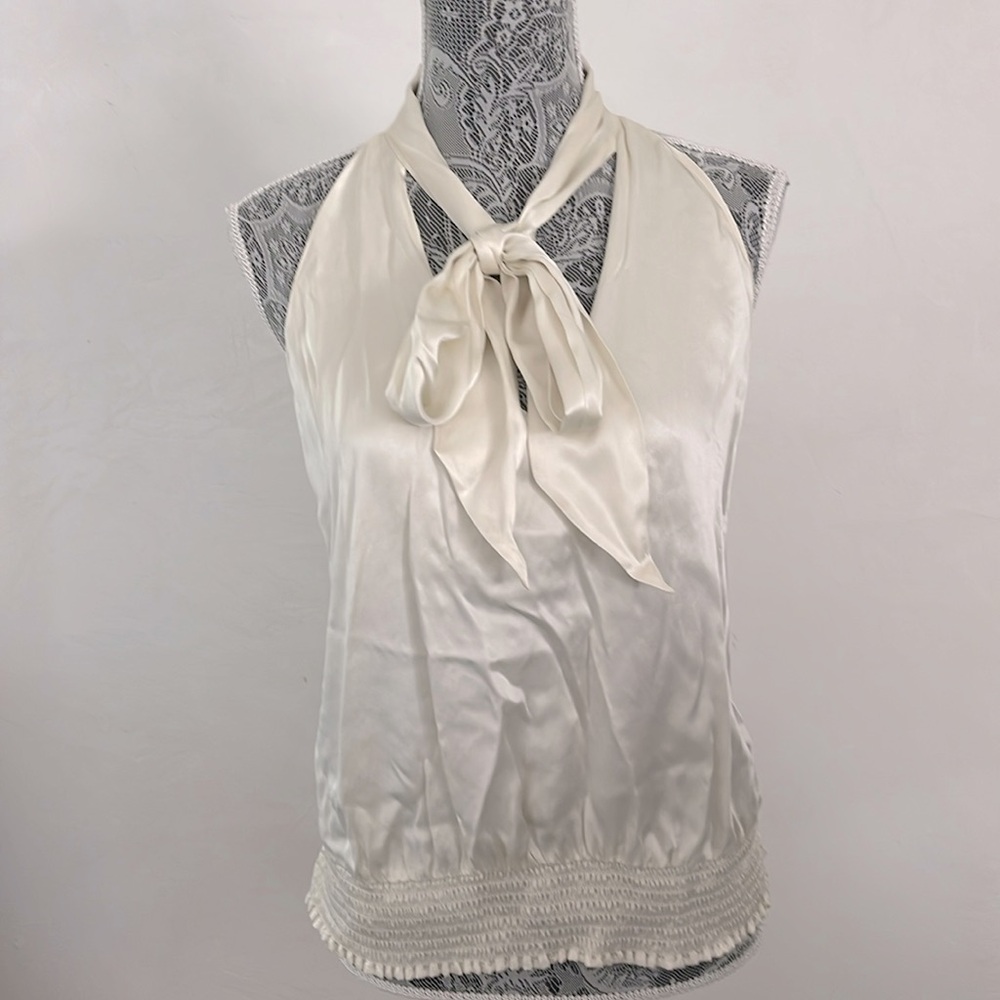 100% SILK Boston Proper halter tank Sz 6
